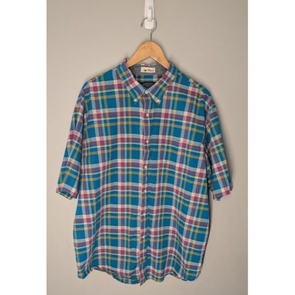 Pendleton Surf Original Mens Short Sleeve Plaid Button Down Shirt Size XXLarge